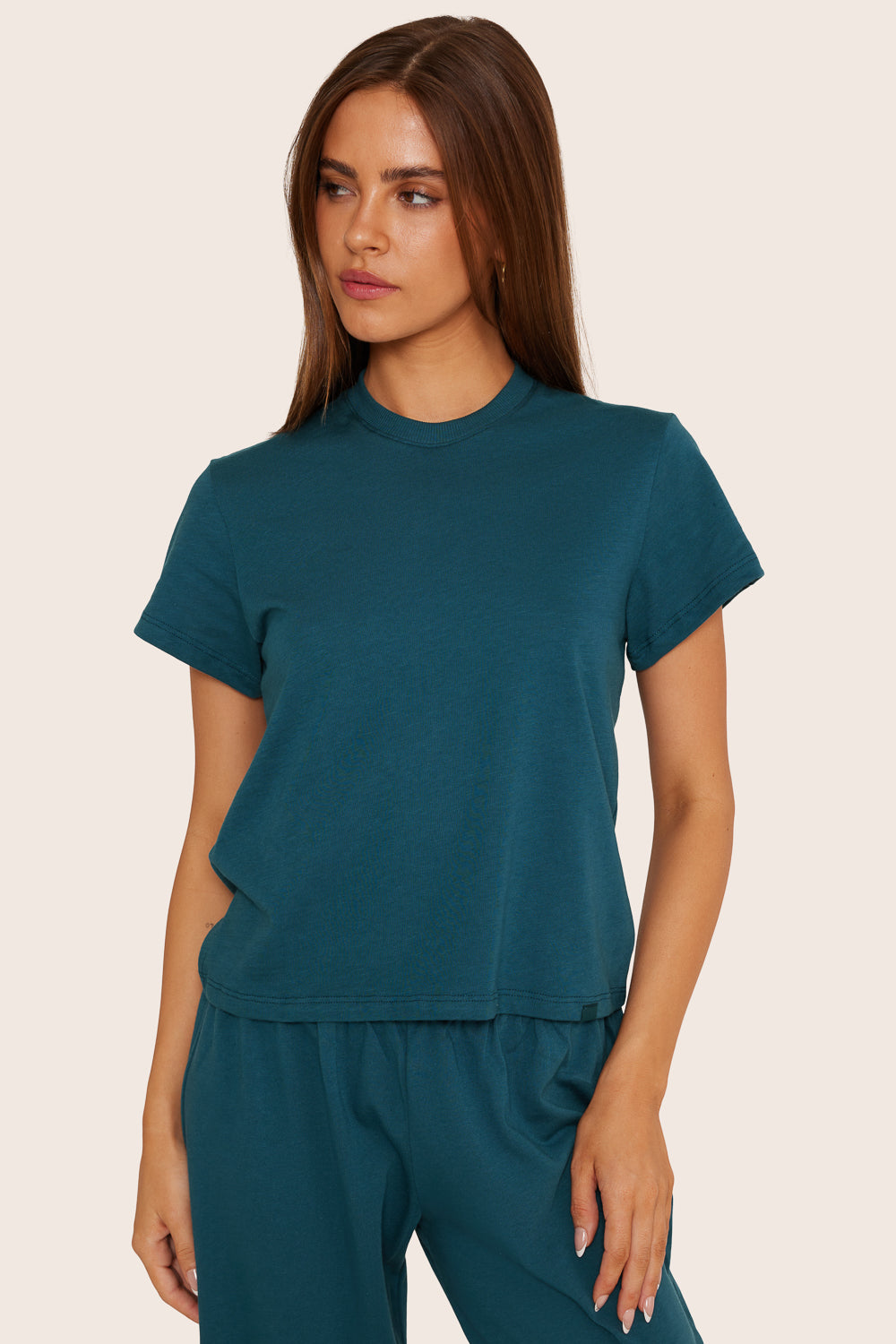 SET™ CLASSIC COTTON MID TEE IN AGAVE
