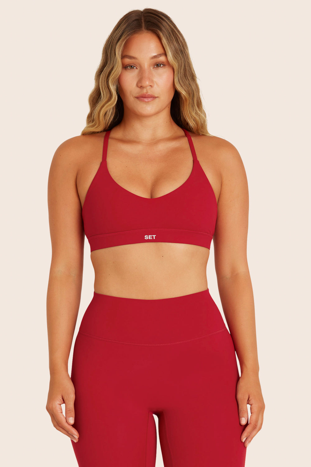 SET™ SPORTBODY® CROSS V BRA IN APPLE