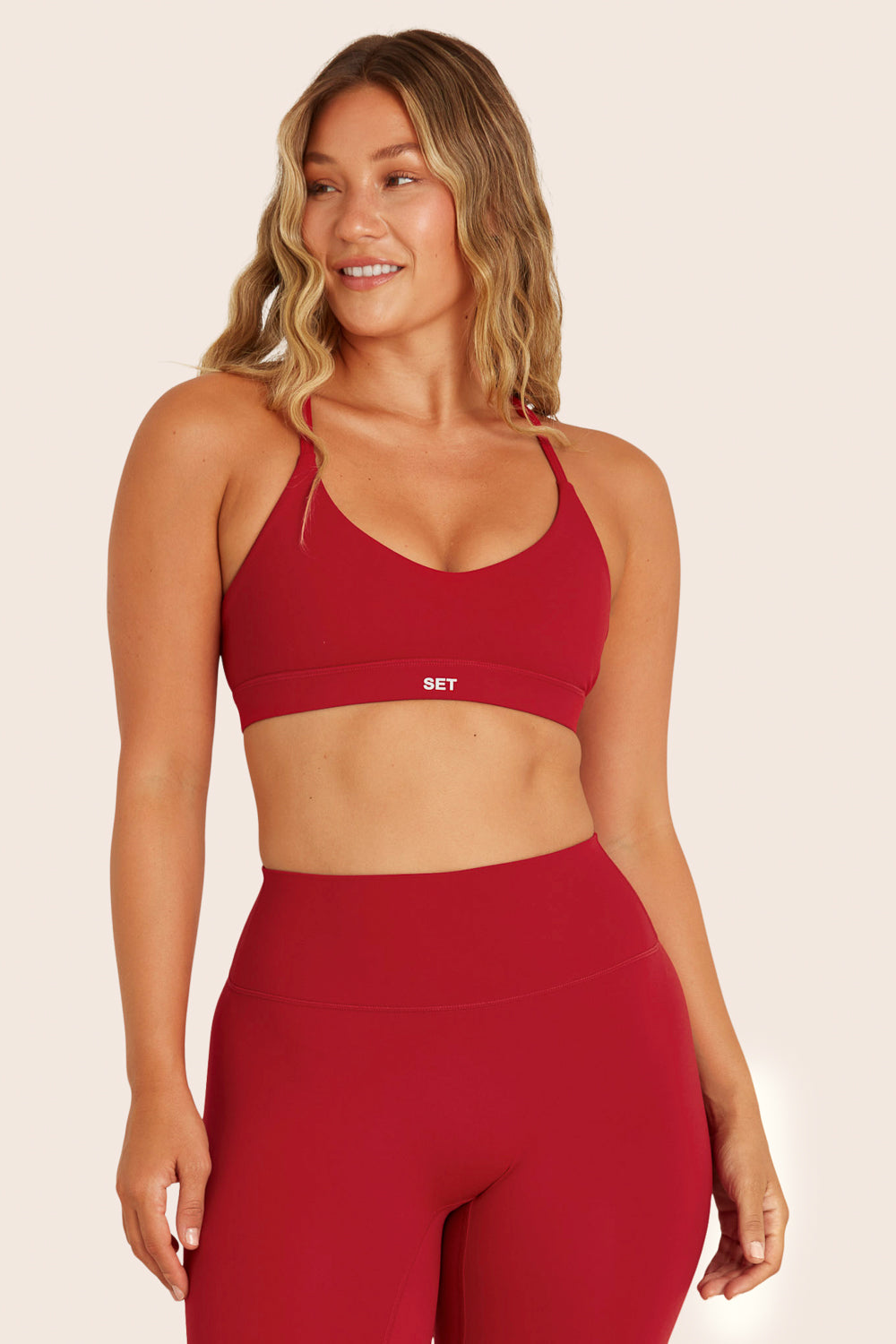 SET™ SPORTBODY® CROSS V BRA IN APPLE