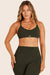 SET™ SPORTBODY® CROSS V BRA IN AFTER HOURS <model-info>Bre wears a size M and is 5’7", 27" waist, 35" bust, 34C bra.</model-info>