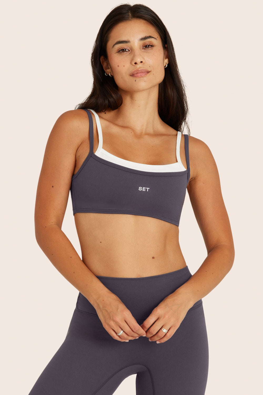 SET™ FORMCLOUD® DOUBLE SCOOP BRA IN STORM