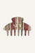 SET STRIPE CLAW CLIP - SWEET TEA
