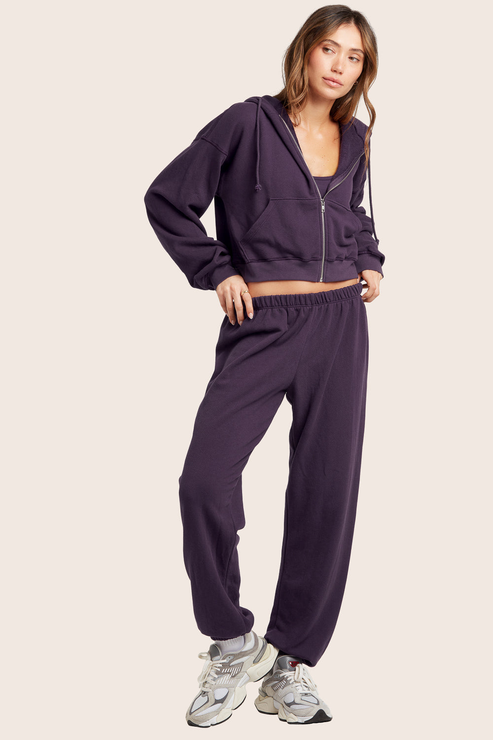 LIGHTWEIGHT SWEATS CLASSIC SWEATPANTS PLUM SET ACTIVE