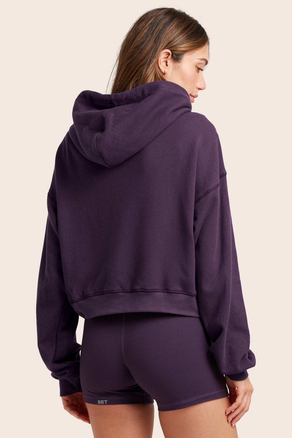 SET™ LIGHTWEIGHT SWEATS CLASSIC ZIP HOODIE IN PLUM