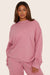 SET™ LIGHTWEIGHT SWEATS CLASSIC CREWNECK IN GLOSS <model-info>Nayeli wears a size L and is 5’7", 29 .5" waist, 36" bust, 32D bra.</model-info>