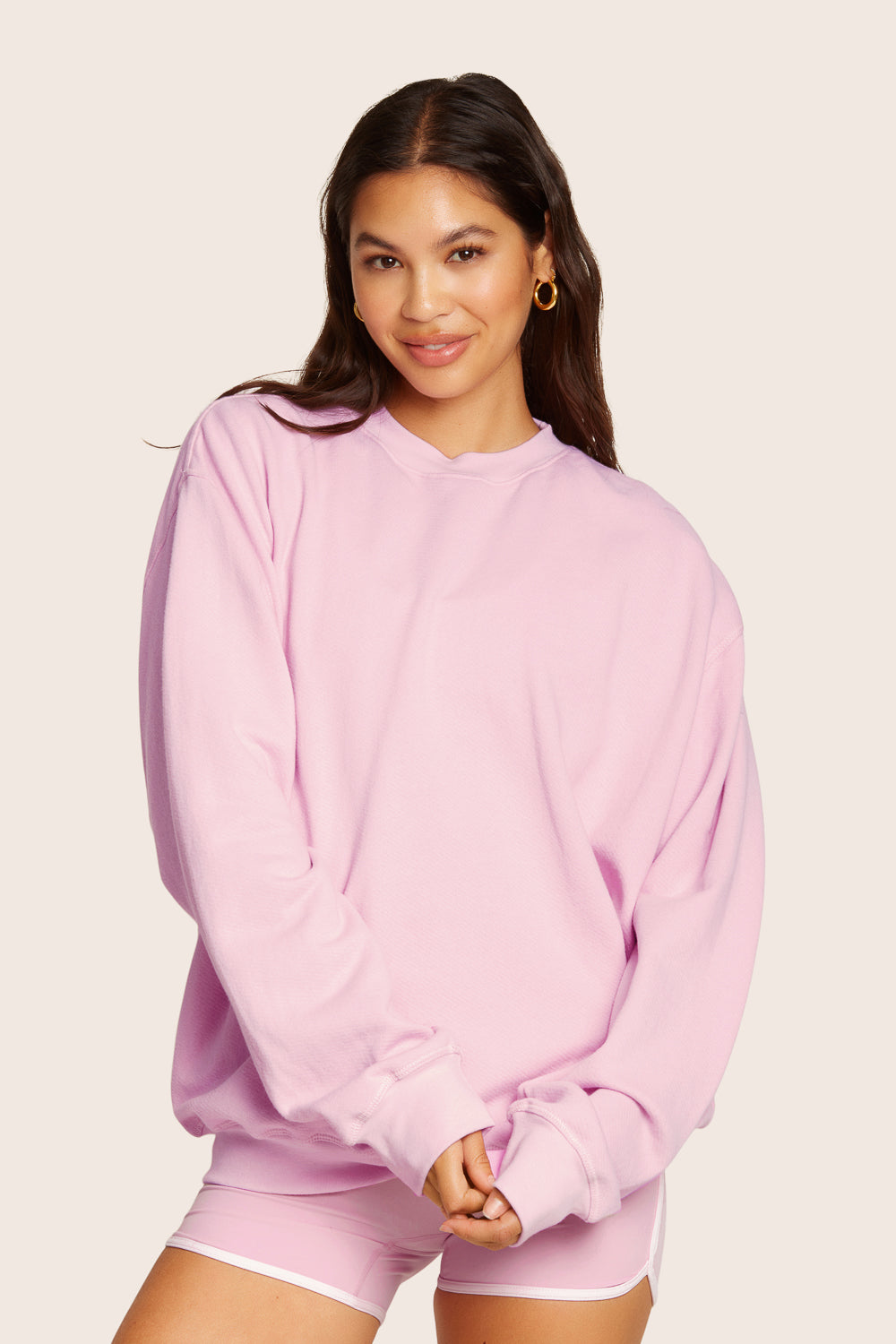 SET™ LIGHTWEIGHT SWEATS CLASSIC CREWNECK IN PRIMROSE