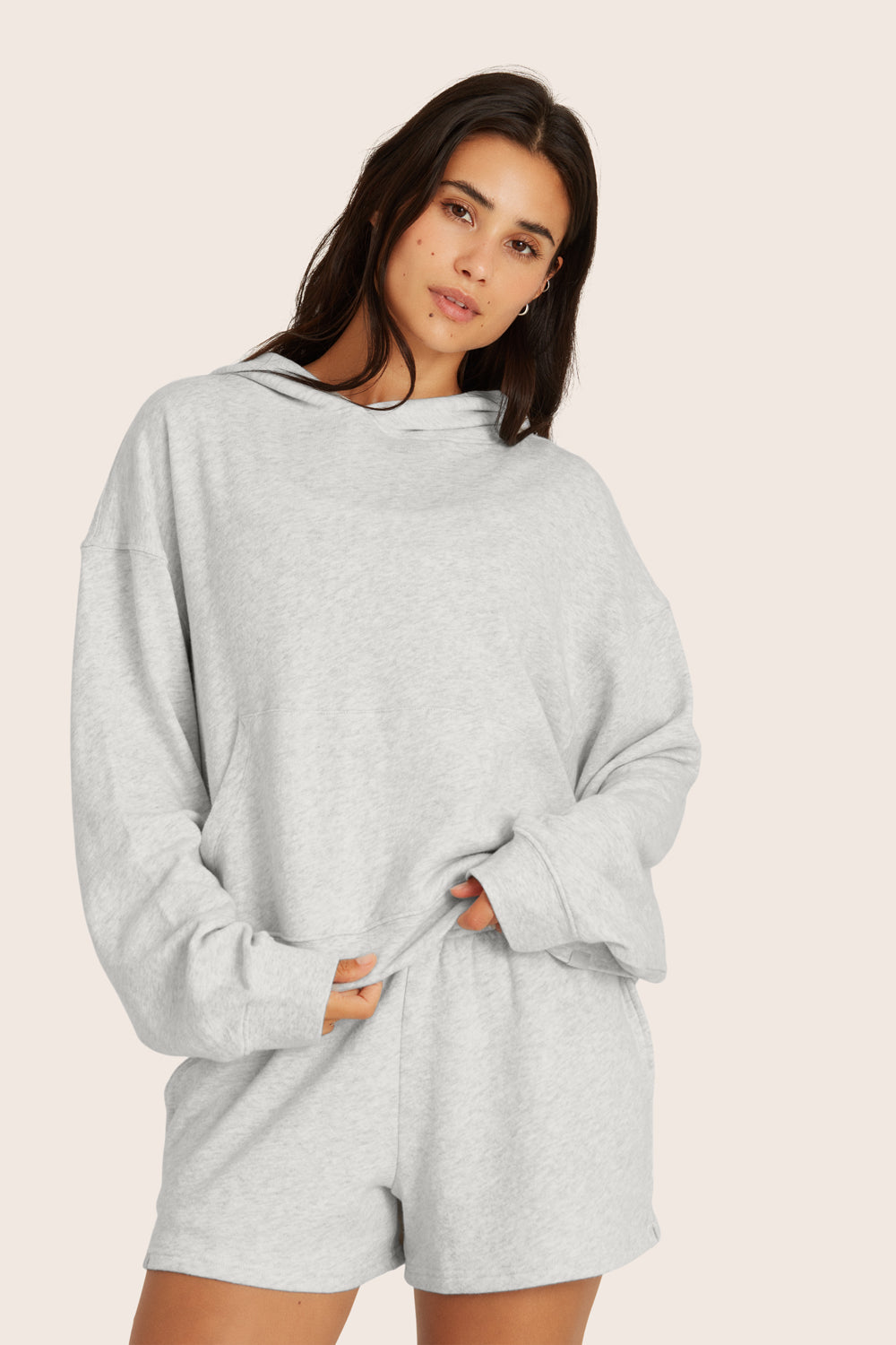 LIGHTWEIGHT SWEATS CLASSIC HOODIE - HEATHER GREY Featured Image