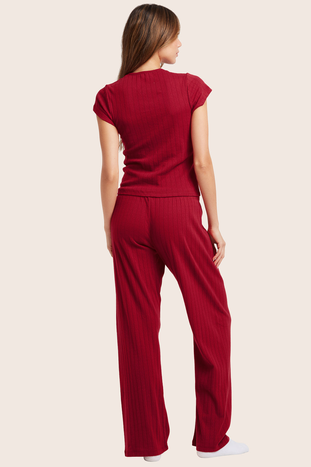 SET™ POINTELLE BUTTON PANTS IN LOVE