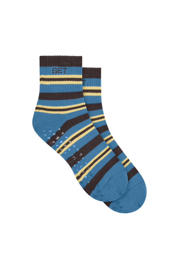 SET MULTI STRIPE SHORTY GRIP SOCK - LISBON