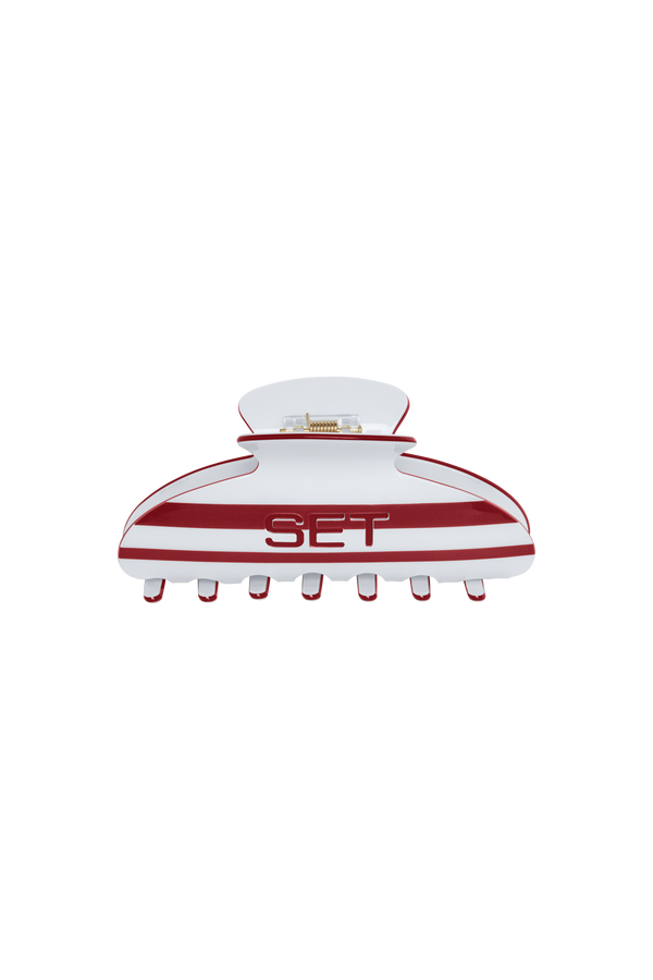 SET STRIPE CLAW CLIP - ROMA