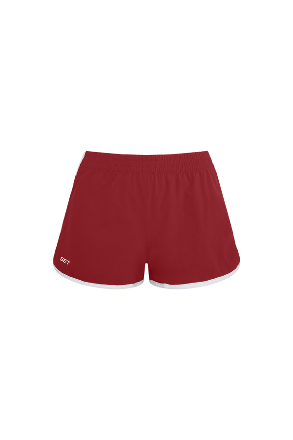 Red shorts on a white background