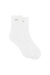 White sock with gold logo on a white background
