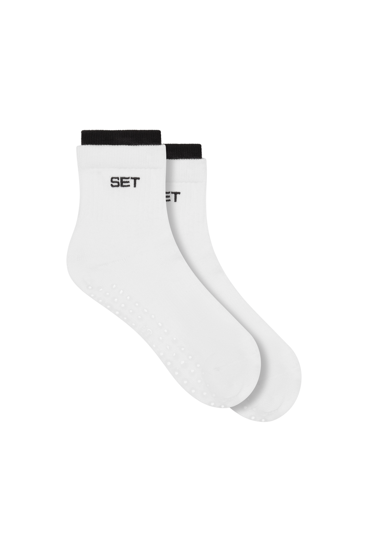 SET LAYERED GRIP SOCKS - WHITE/METRO