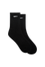 Two black socks with 'SET' branding on a white background