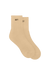 Beige socks with 'SET' branding on a white background