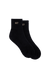 Black socks with tan logo on white background