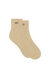 Beige socks with 'SET' text on a white background