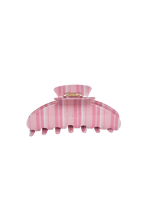 SET STRIPE CLAW CLIP - GLOSSY