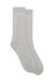 Pair of gray socks on a white background