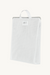 White textured towel on a hanger with 'SET' label against a white background