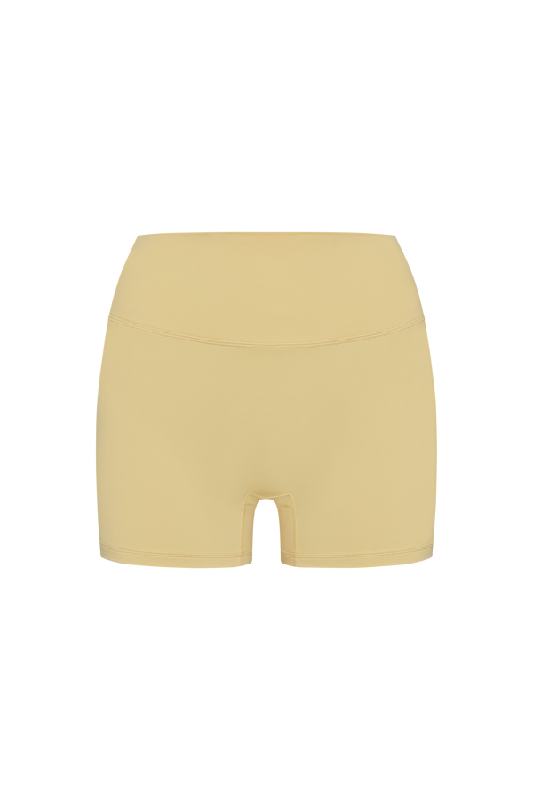 Yellow shorts on a white background