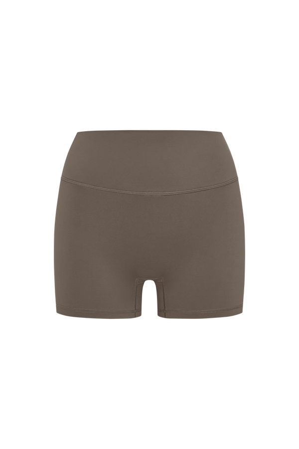 Brown shorts on a white background