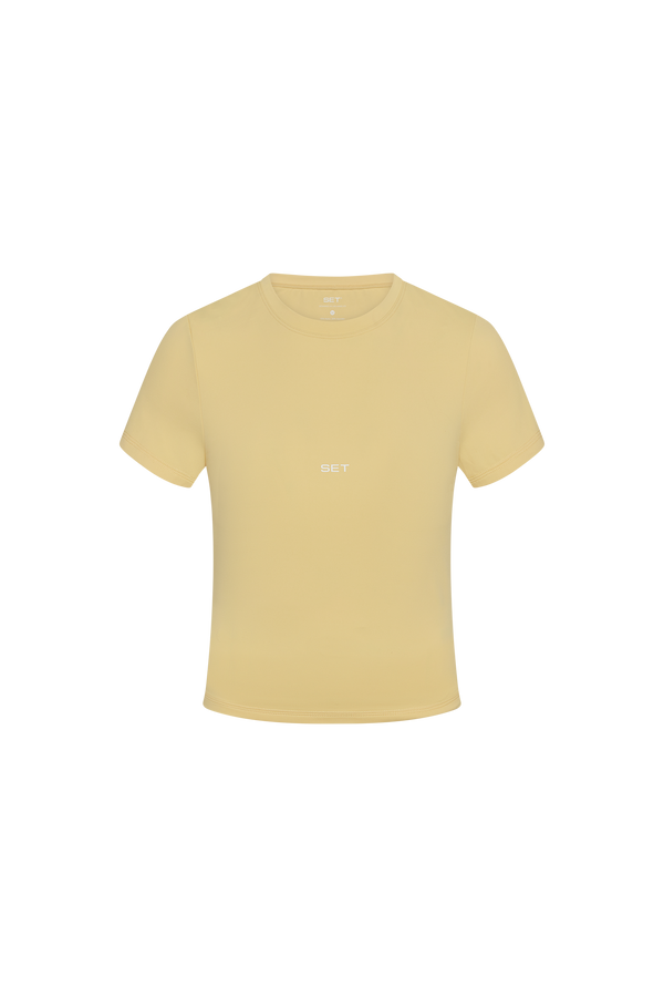 Yellow t-shirt on a white background