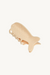 Beige fish claw clip on a white background