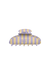 Yellow and purple striped hair clip with 'SET' branding on a white background
