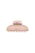 Pink and yellow striped hair clip with 'SET' branding on a white background