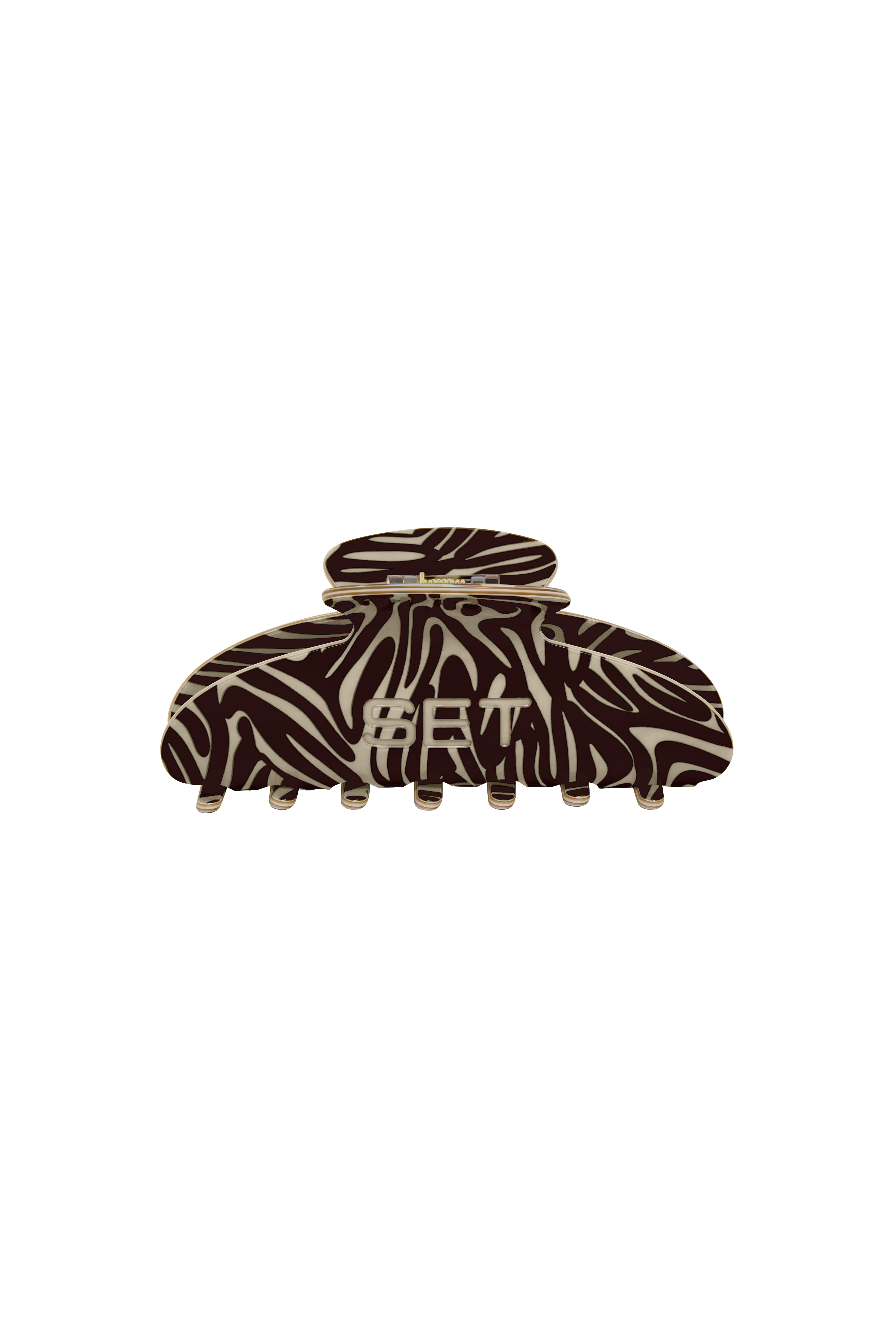 SET animal print claw clip