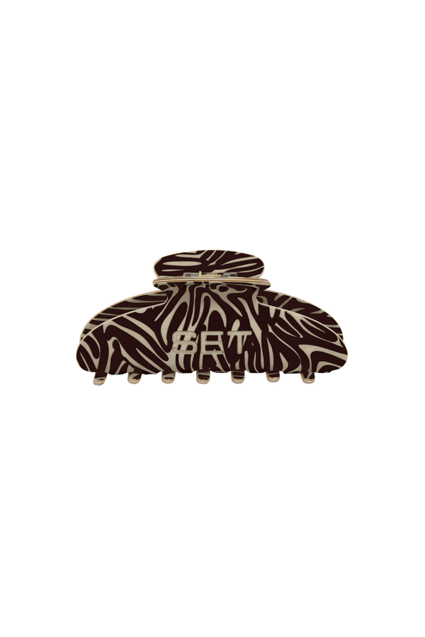 SET ANIMAL PRINT CLAW CLIP - GALLOP