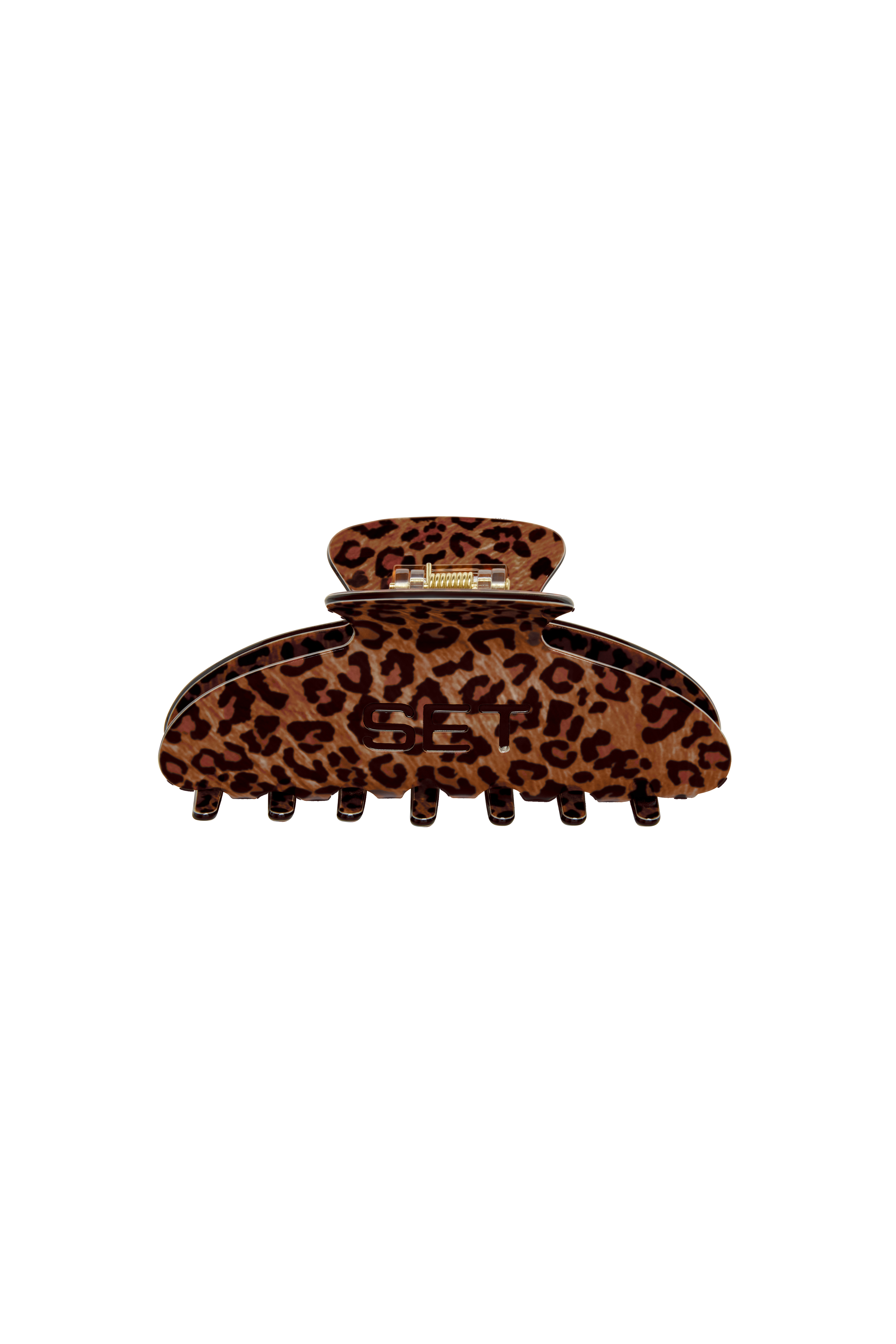 SET animal print claw clip