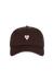 Black cap with a pink heart and 'SET' text on a white background