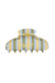 Striped hair clip with 'SET' on a white background