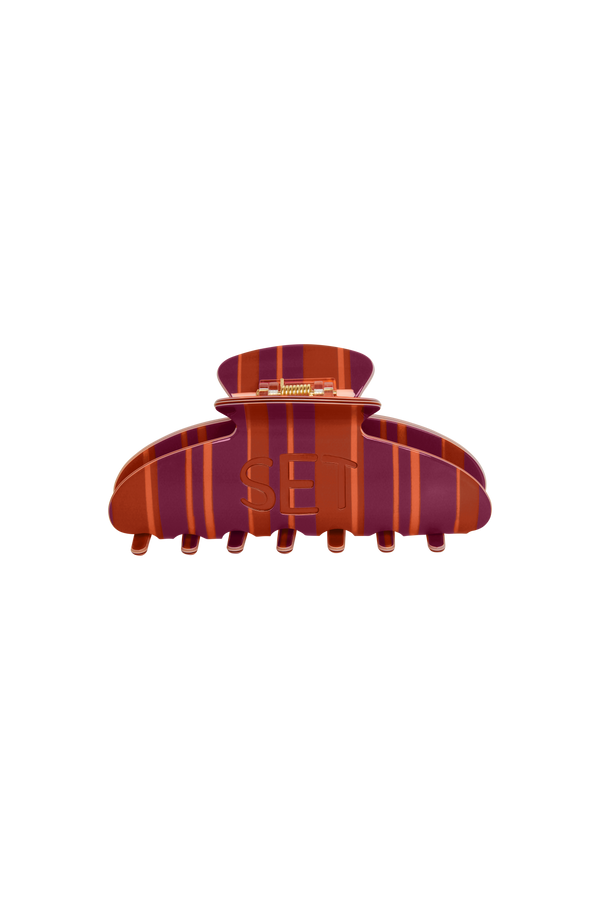 SET STRIPE CLAW CLIP - HEATWAVE