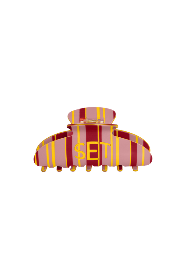 SET STRIPE CLAW CLIP - SUNRISE