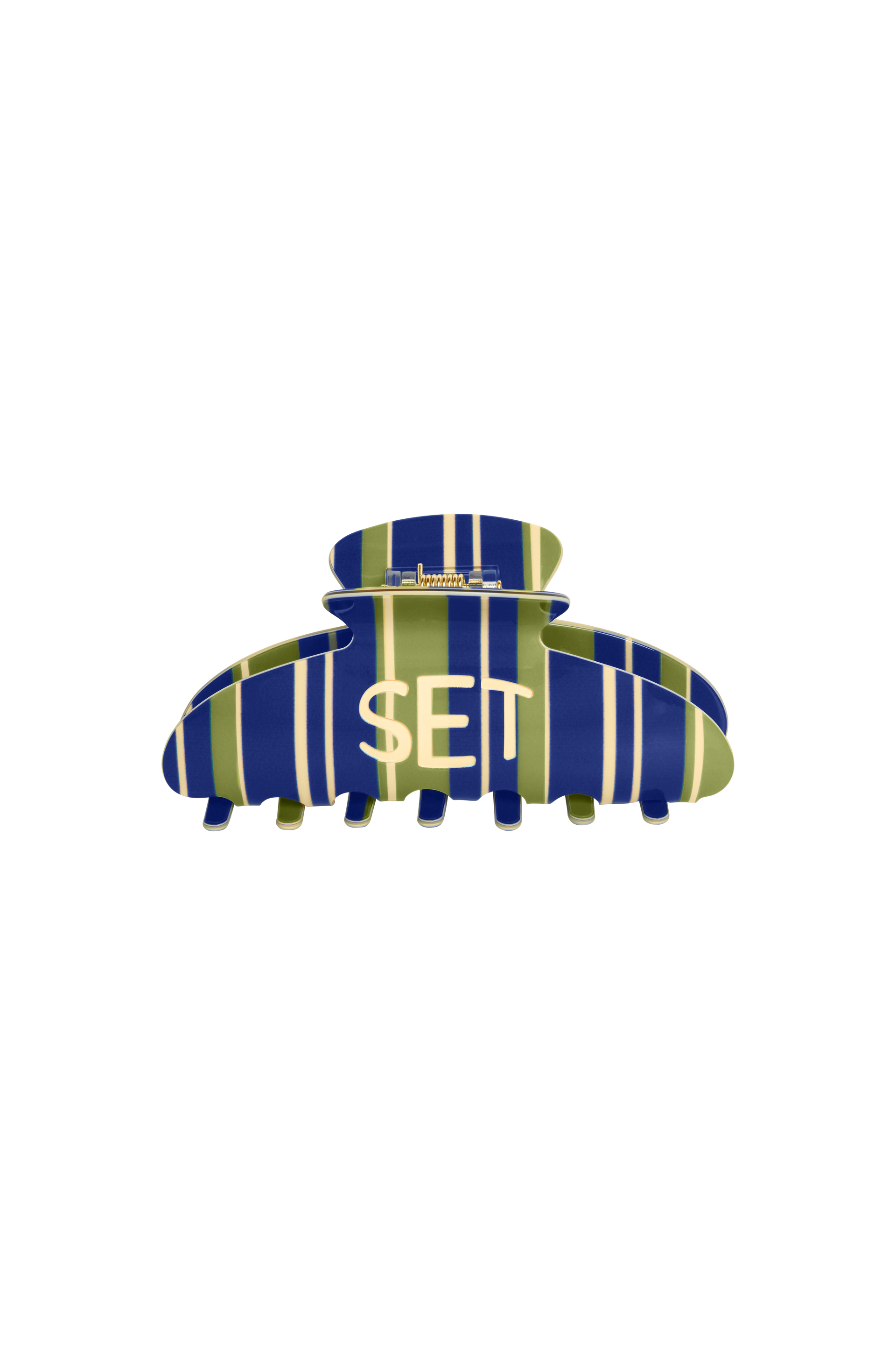 SET STRIPE CLAW CLIP - TOUCAN