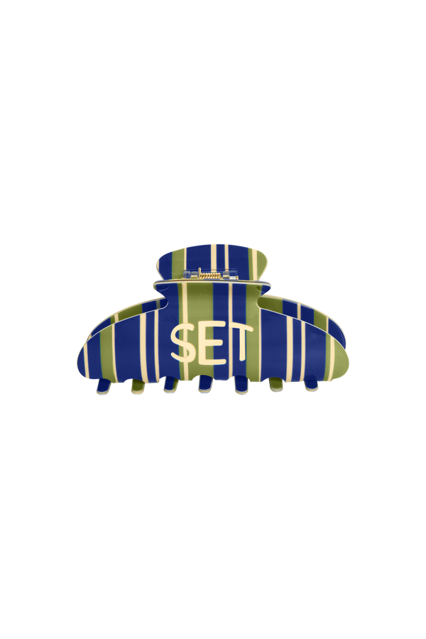 SET STRIPE CLAW CLIP - TOUCAN