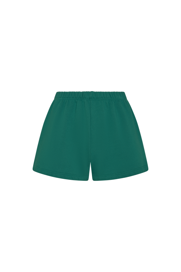 Green shorts on a white background