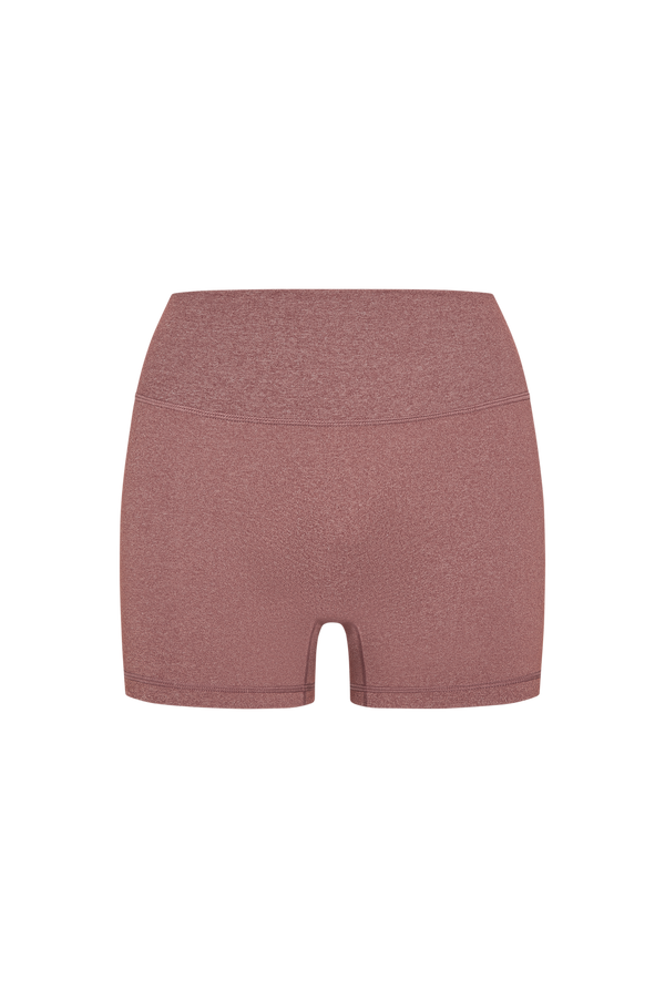 Mauve shorts on a white background