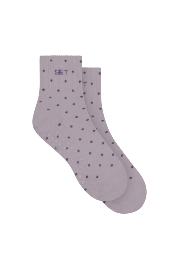 SET POLKA DOT SHORTY GRIP SOCKS - DOT
