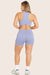 MODEL WEARS SCULPTFLEX® BIKE SHORTS IN LILY 