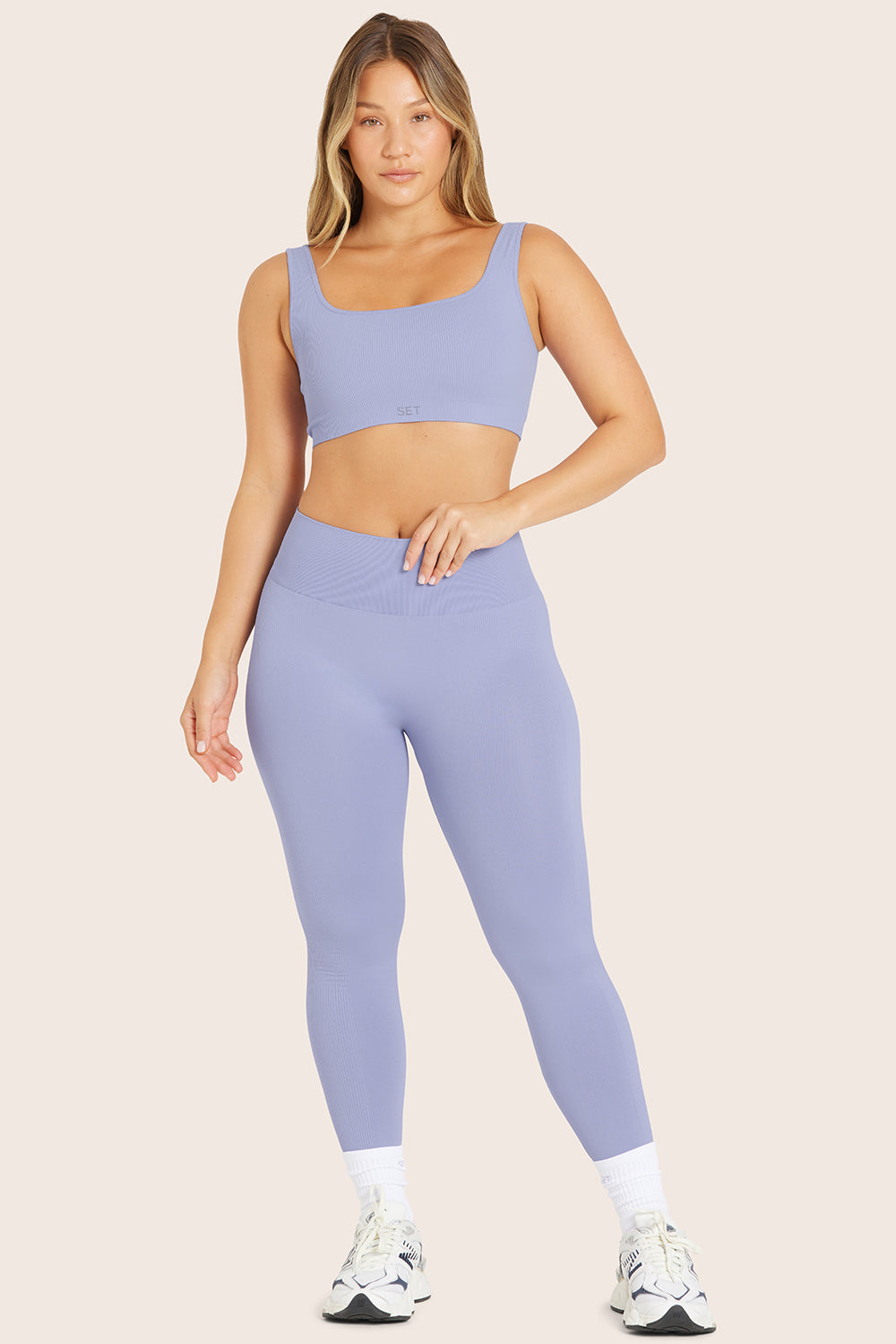 SET ACTIVE SCULPTFLEX® LEGGINGS & REMIX RIBBED V BRA - good STRIKE