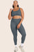 MODEL WEARS SCULPTFLEX® LEGGINGS IN SLATE 