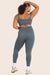 MODEL WEARS SCULPTFLEX® LEGGINGS IN SLATE 