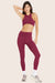 MODEL WEARS SCULPTFLEX® LEGGINGS IN WILDBERRY 