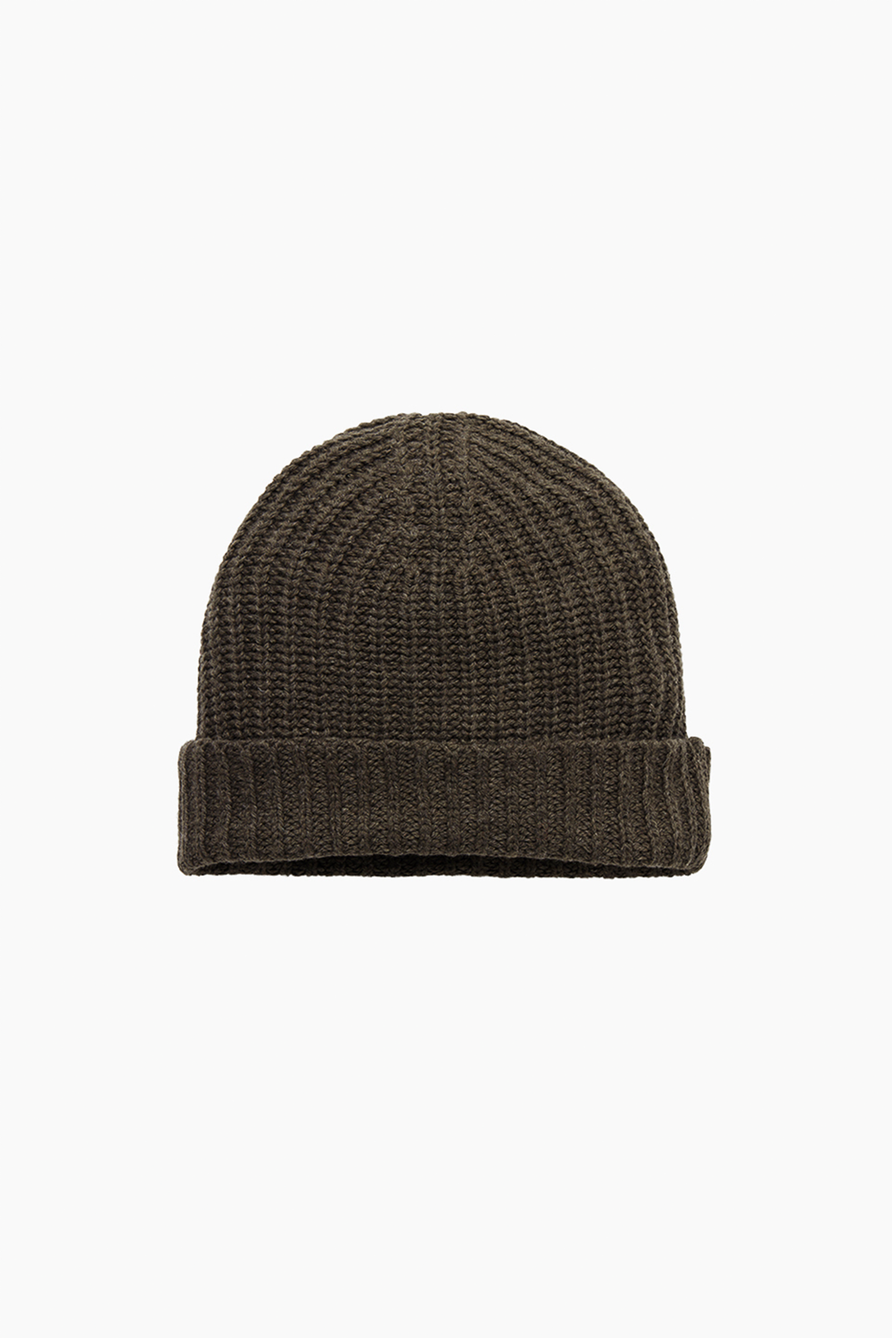 CHUNKY RIB KNIT CLASSIC KNIT BEANIE - SHADOW Featured Image