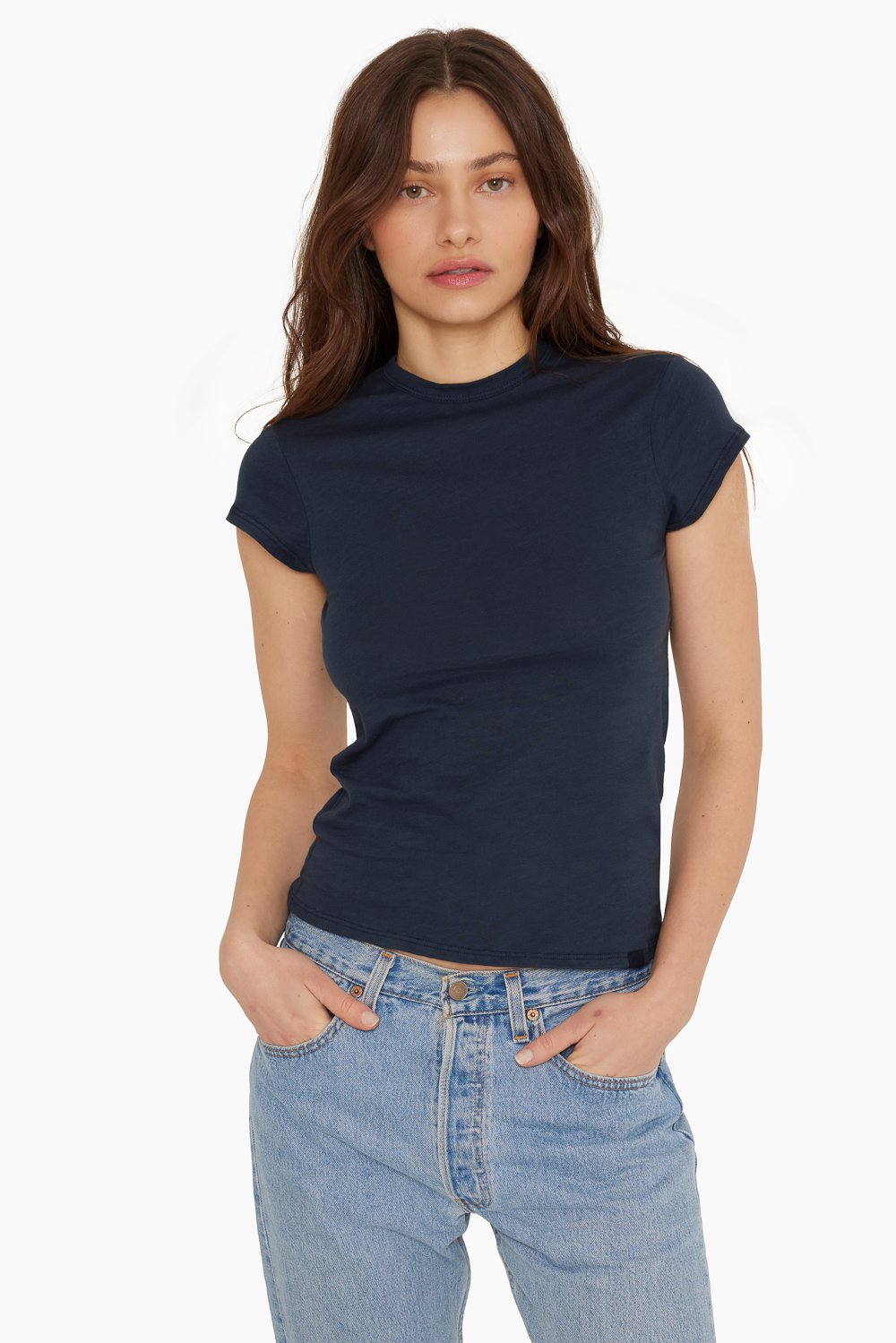 CLASSIC COTTON GIRLFRIEND TEE - OXFORD Featured Image