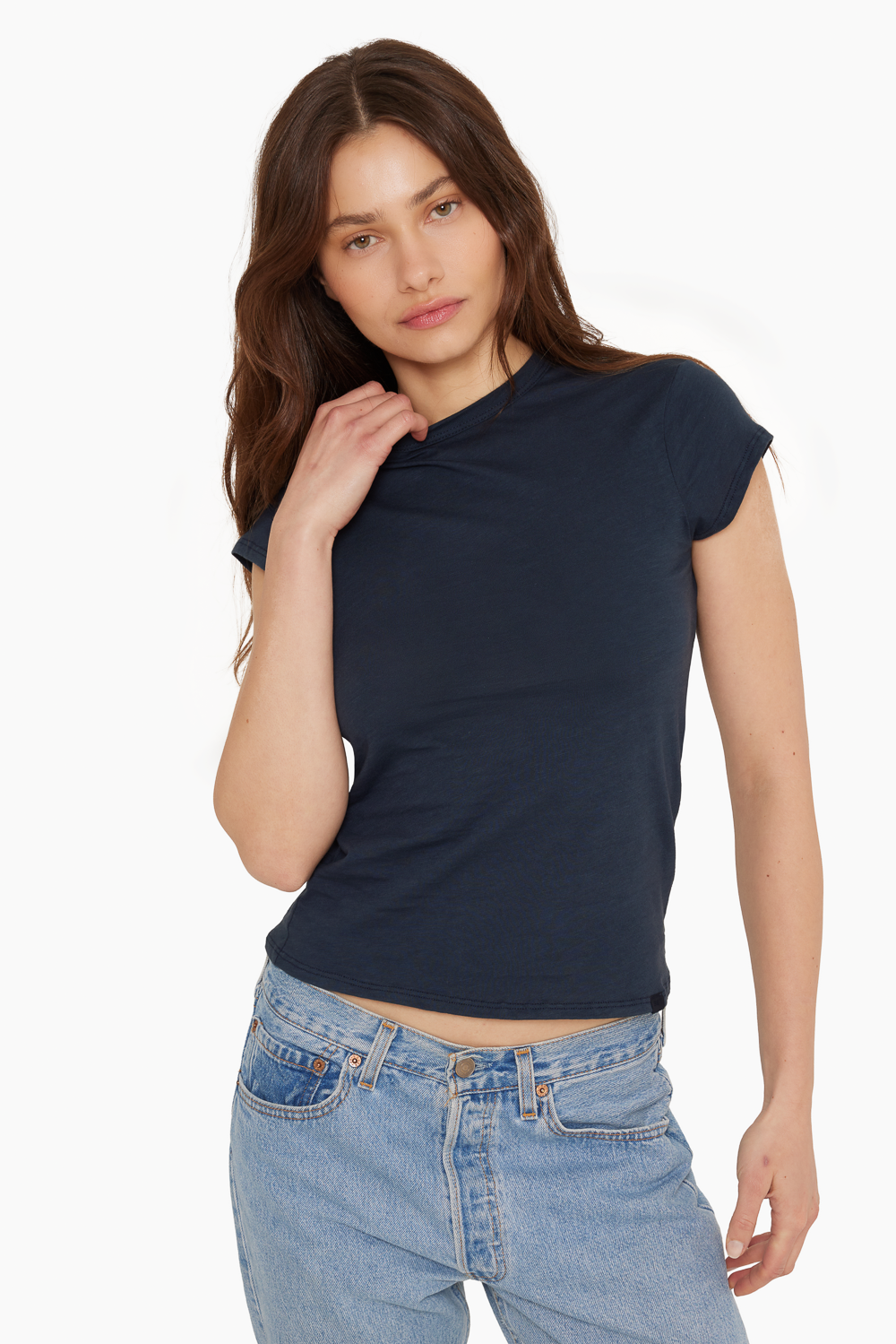 SET™ CLASSIC COTTON GIRLFRIEND TEE IN OXFORD